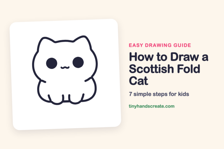How to Draw a Scottish Fold Cat: easy drawing guide for kids