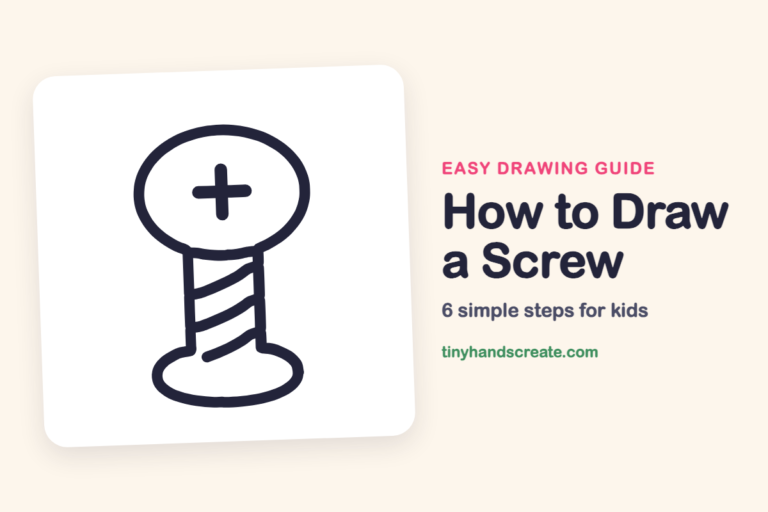 How to Draw a Screw: easy drawing guide for kids