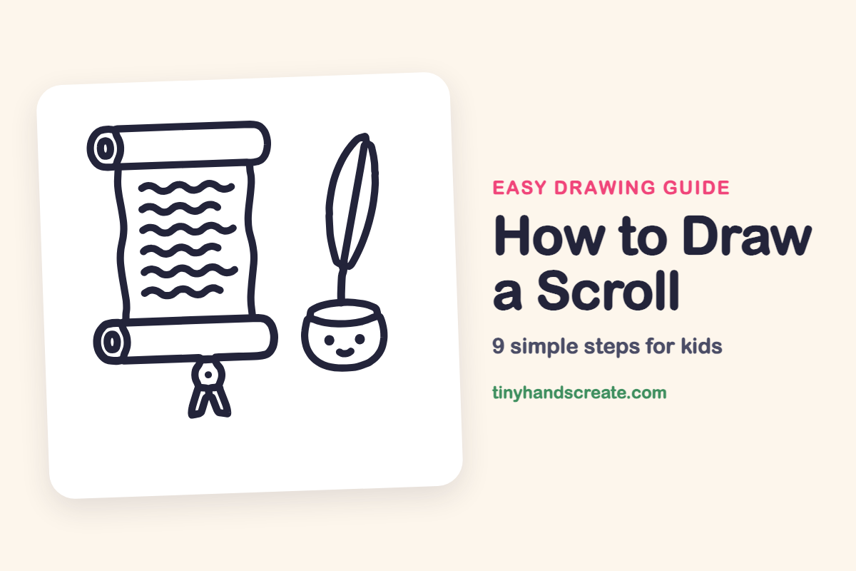 How to Draw a Scroll: easy drawing guide for kids