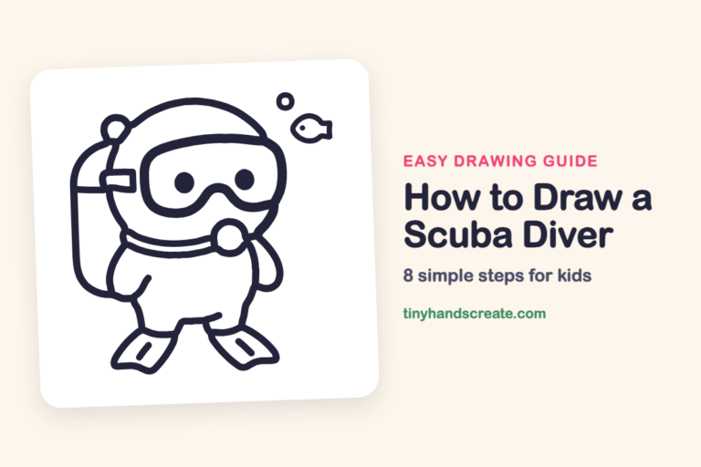 How to Draw a Scuba Diver: easy drawing guide for kids