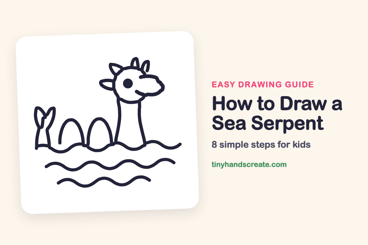 How to Draw a Sea Serpent: easy drawing guide for kids