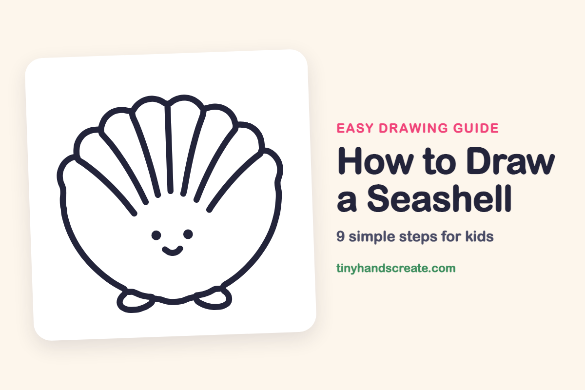 How to Draw a Seashell: easy drawing guide for kids