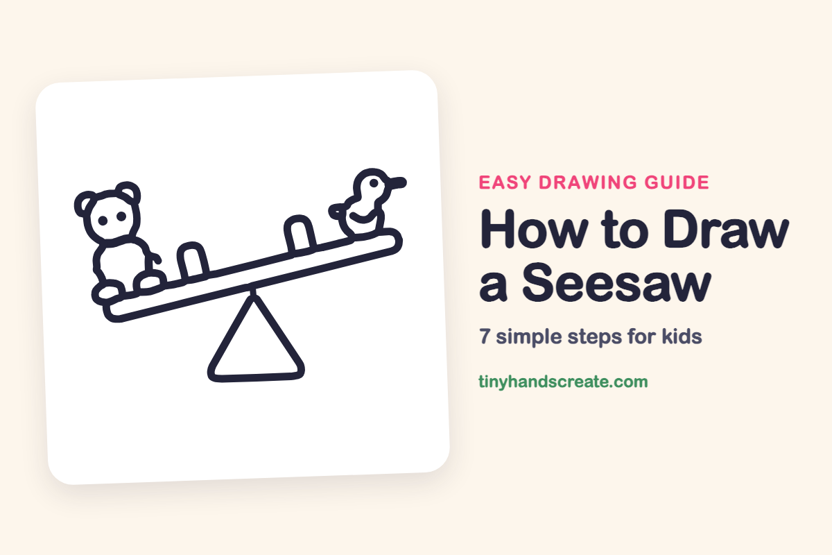 How to Draw a Seesaw: easy drawing guide for kids