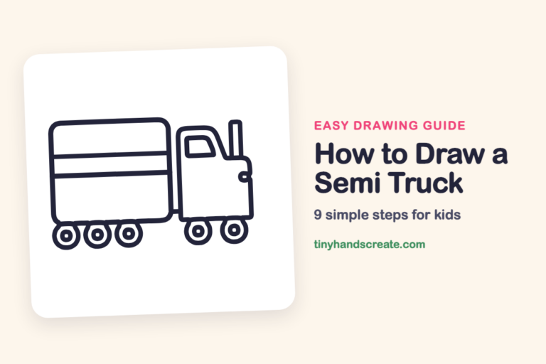 How to Draw a Semi Truck: easy drawing guide for kids
