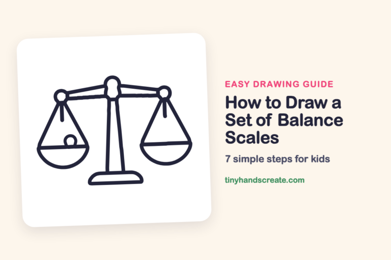 How to Draw a Set of Balance Scales: easy drawing guide for kids