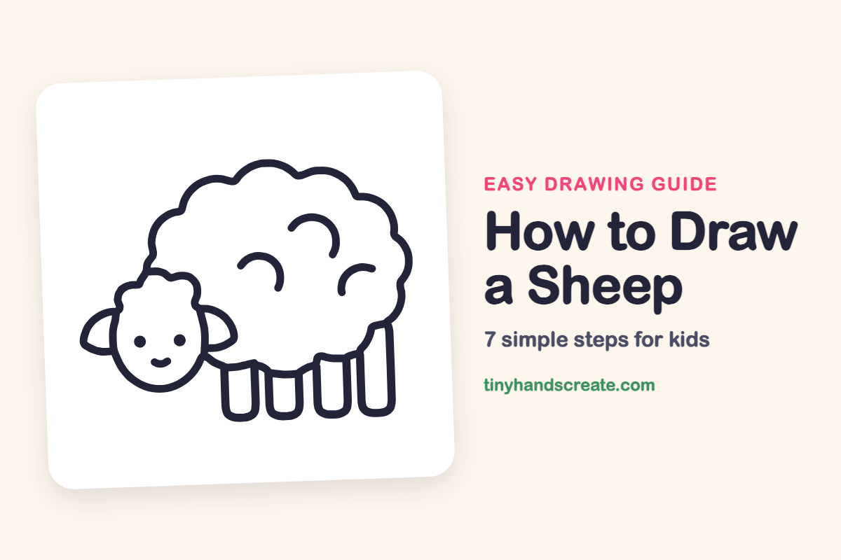 How to Draw a Sheep: easy drawing guide for kids