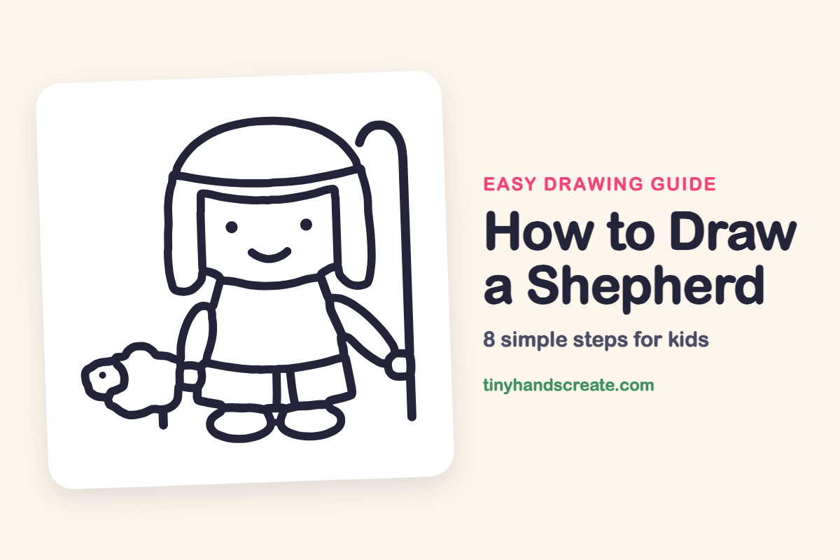 How to Draw a Shepherd: easy drawing guide for kids