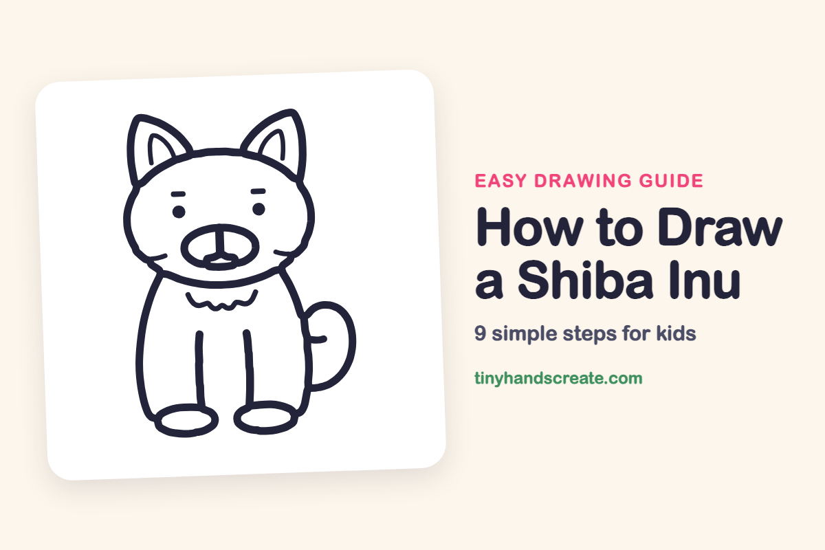How to Draw a Shiba Inu: easy drawing guide for kids