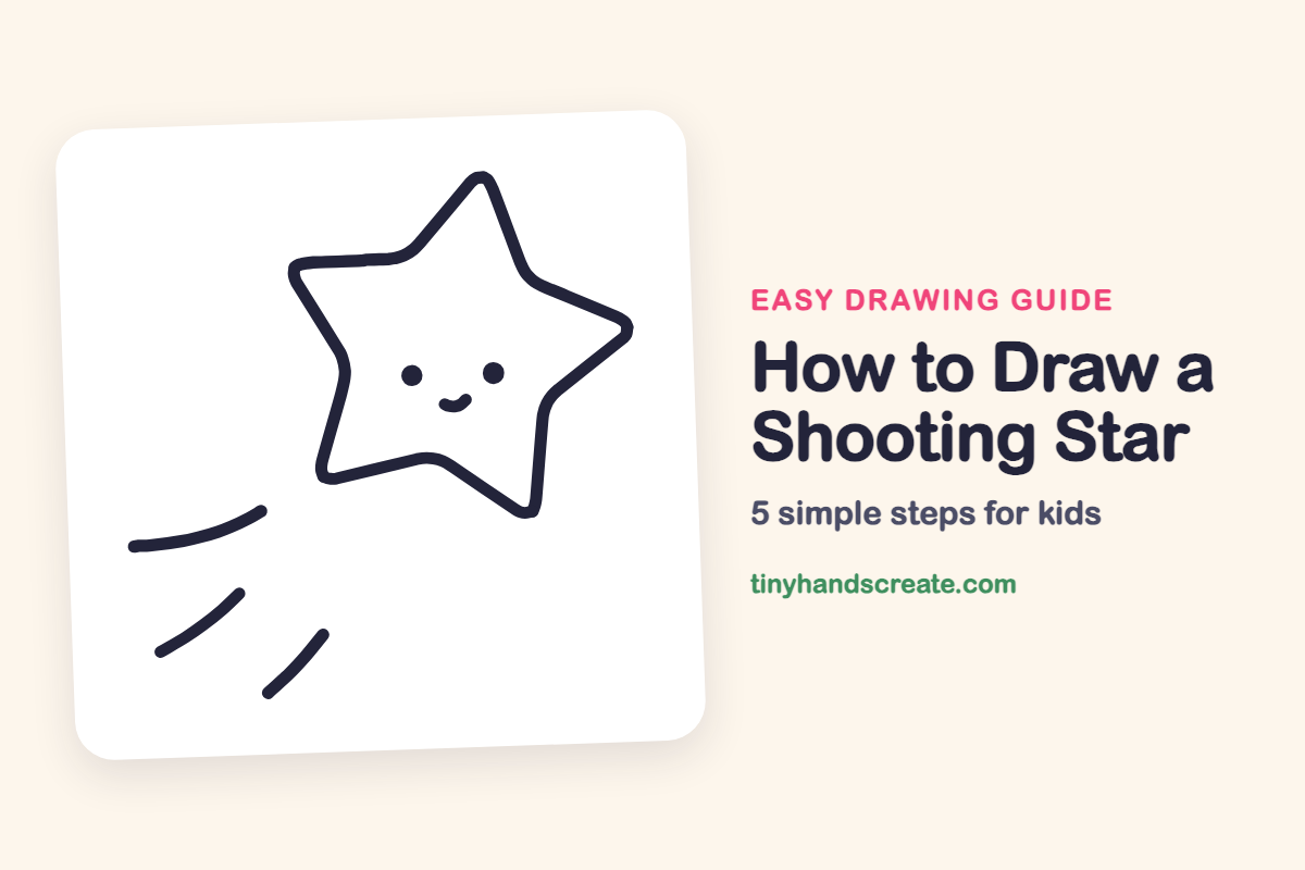 How to Draw a Shooting Star: easy drawing guide for kids