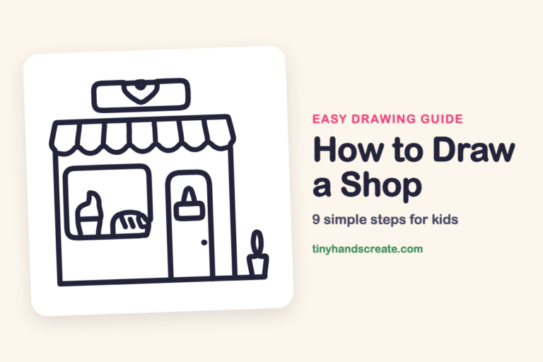 How to Draw a Shop step by step