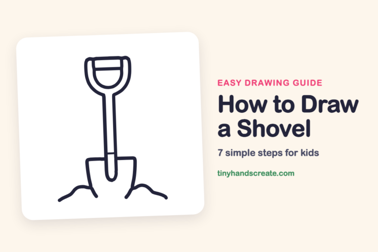 How to Draw a Shovel: easy drawing guide for kids