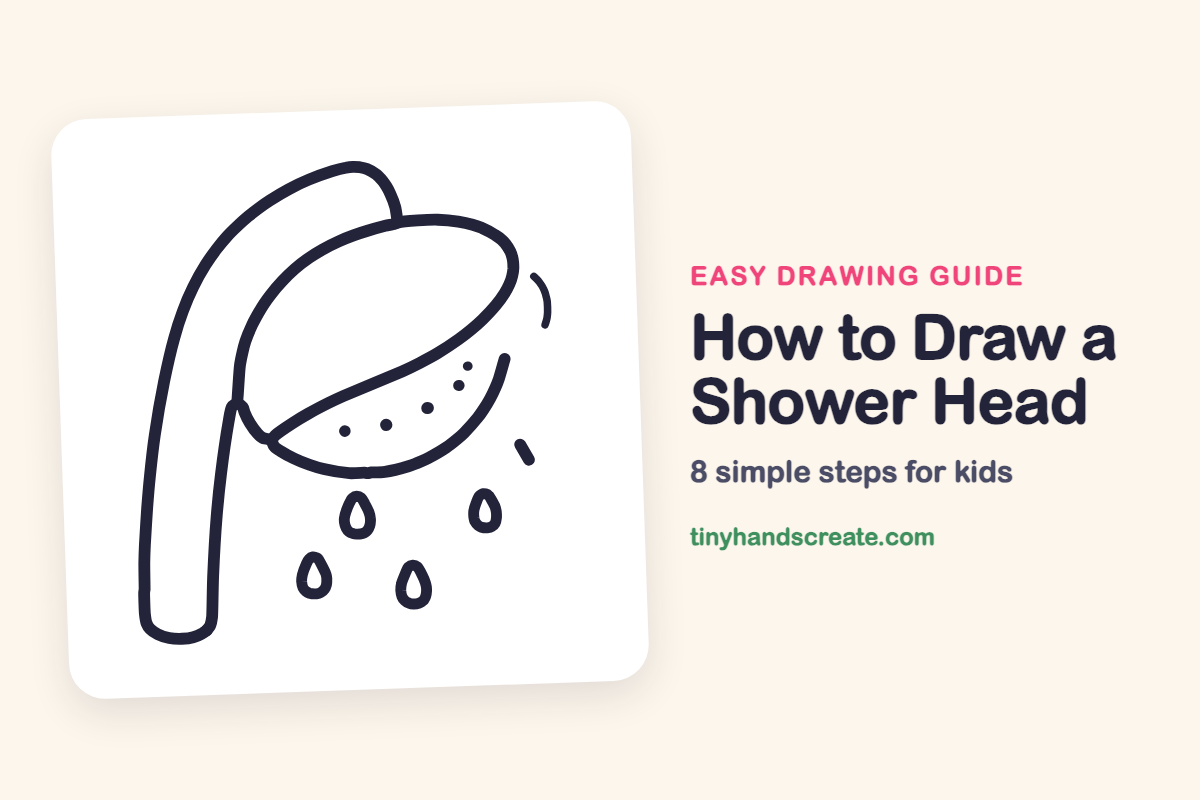 How to Draw a Shower Head: easy drawing guide for kids