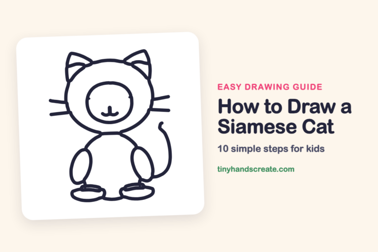How to Draw a Siamese Cat: easy drawing guide for kids