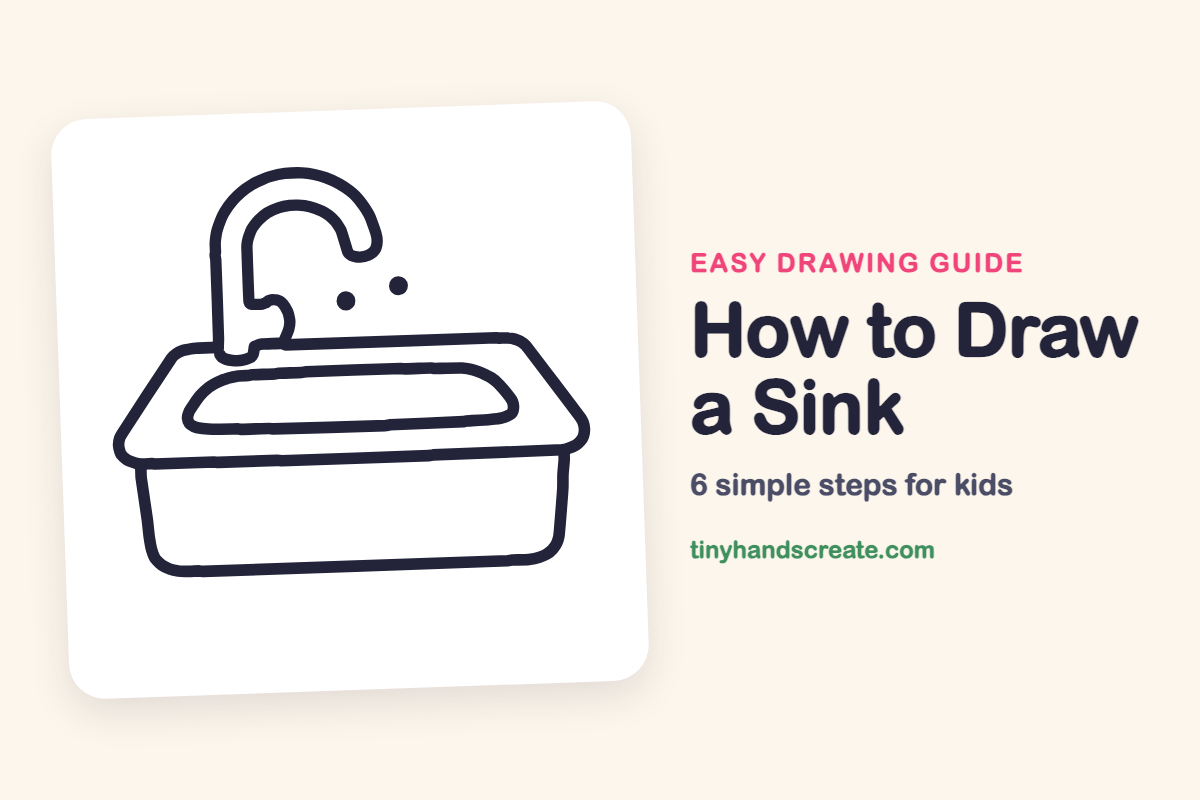 How to Draw a Sink: easy drawing guide for kids