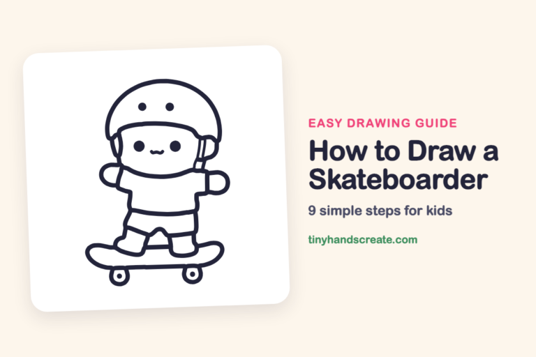 How to Draw a Skateboarder: easy drawing guide for kids