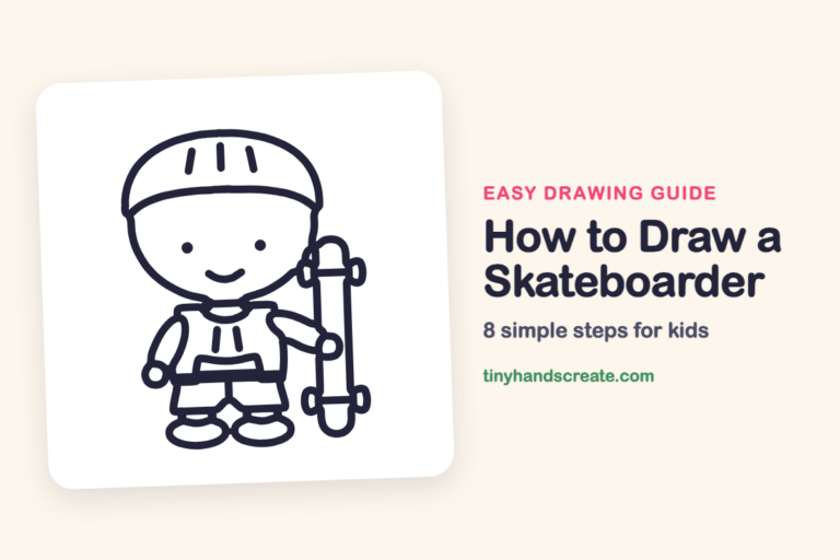 How to Draw a Skateboarder: easy drawing guide for kids