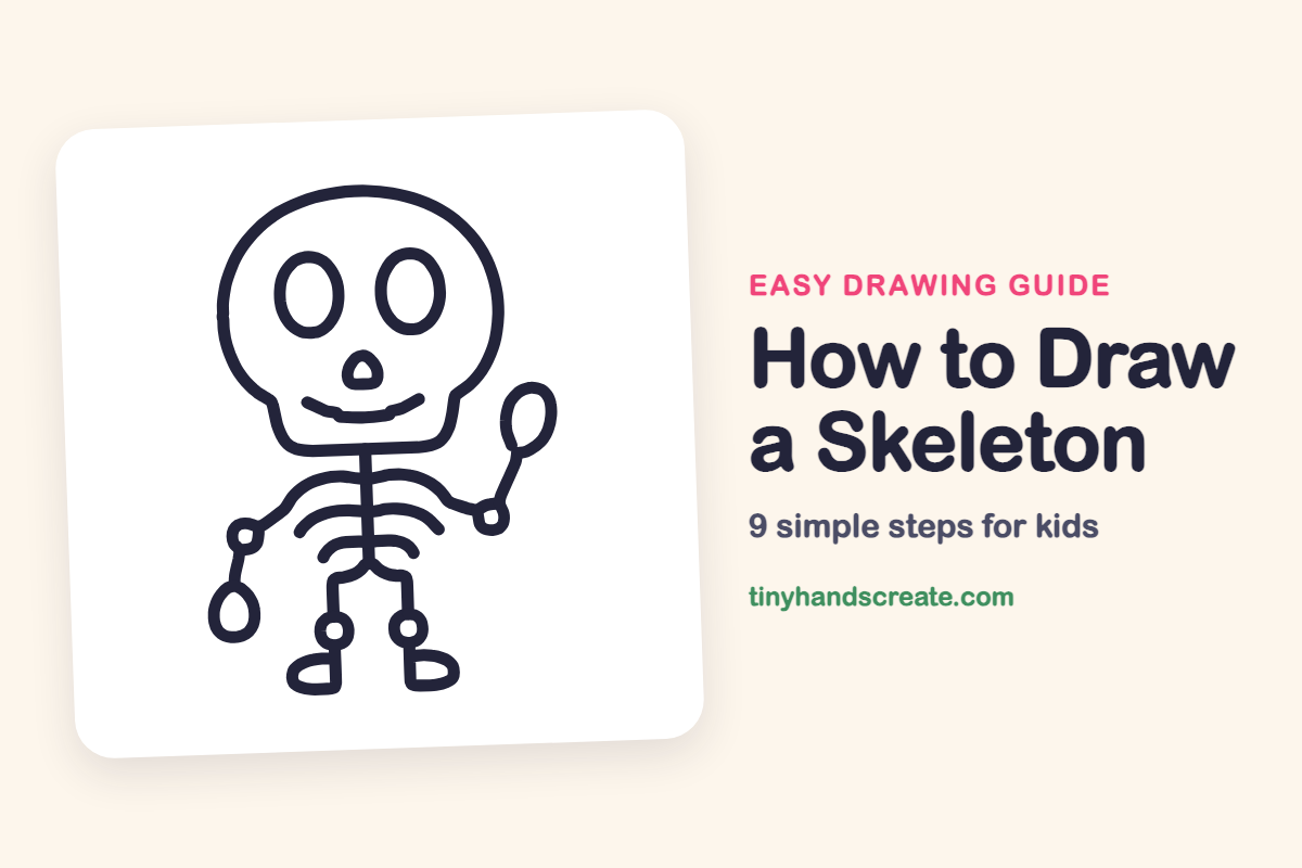 How to Draw a Skeleton: easy drawing guide for kids