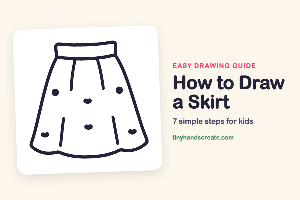 How to Draw a Skirt: easy drawing guide for kids