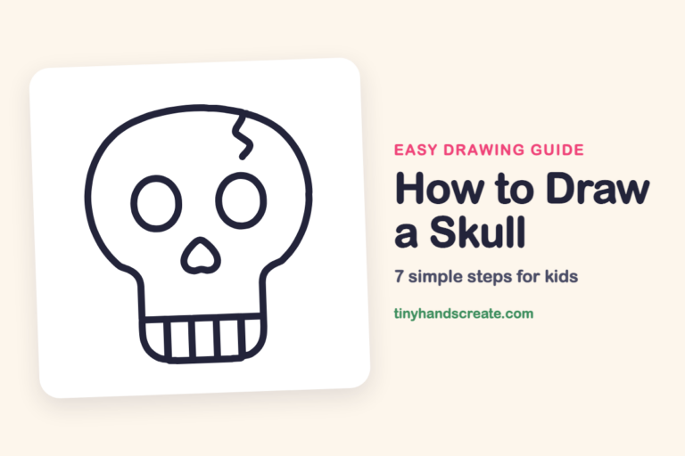 How to Draw a Skull: easy drawing guide for kids