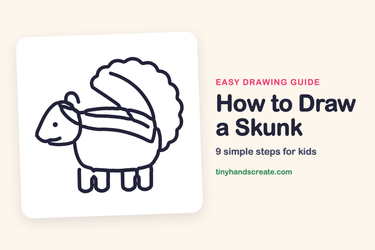 How to Draw a Skunk: easy drawing guide for kids