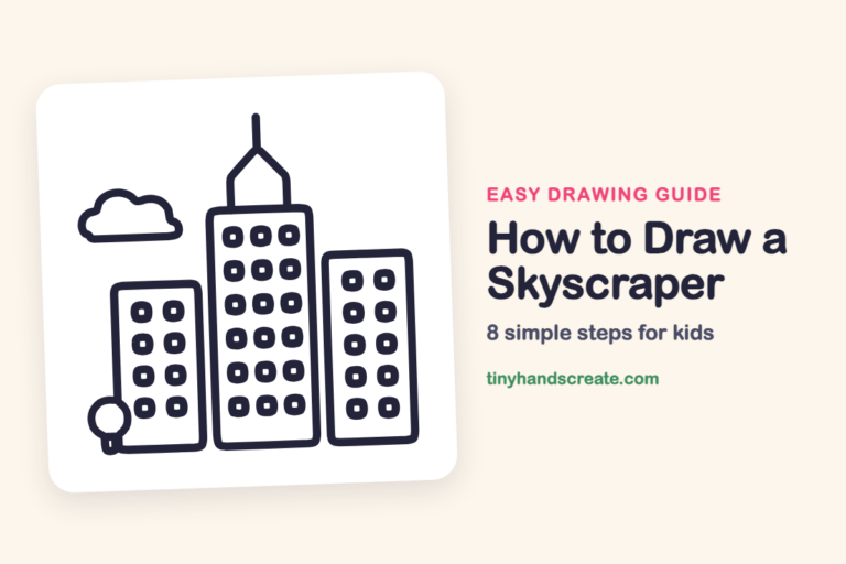 How to Draw a Skyscraper: easy drawing guide for kids