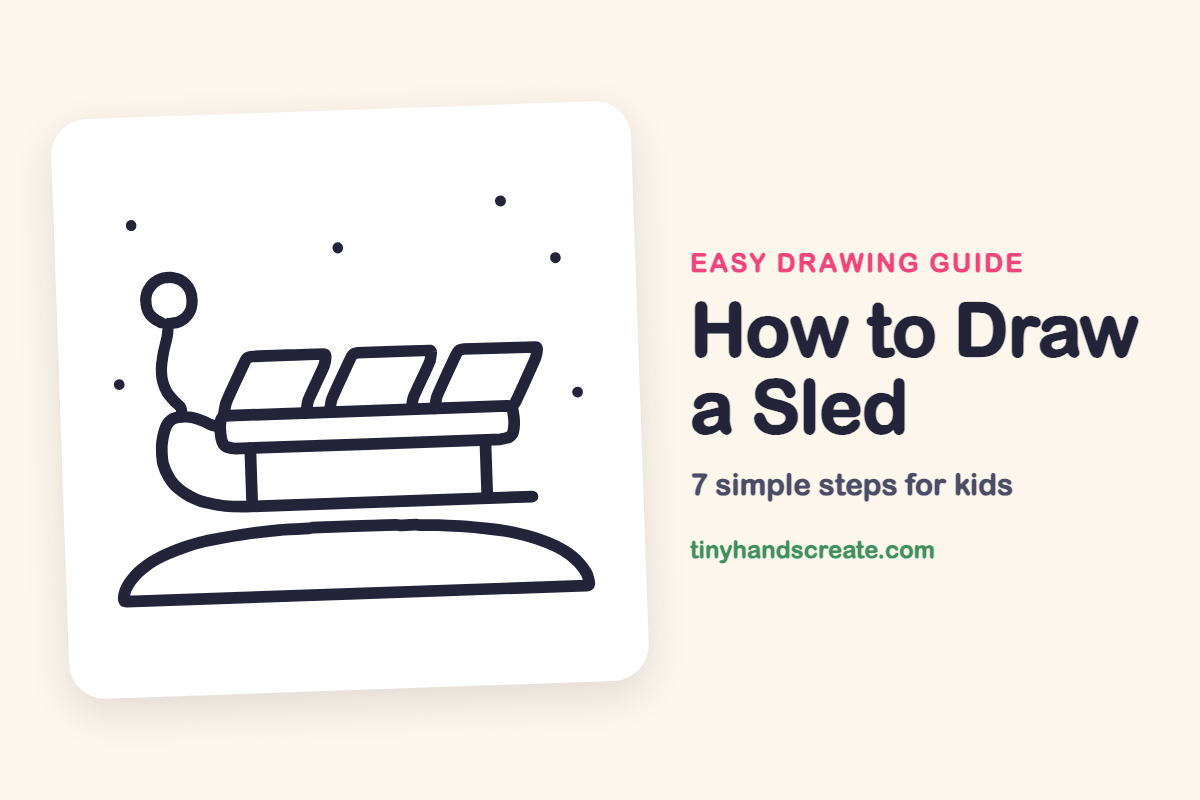 How to Draw a Sled: easy drawing guide for kids