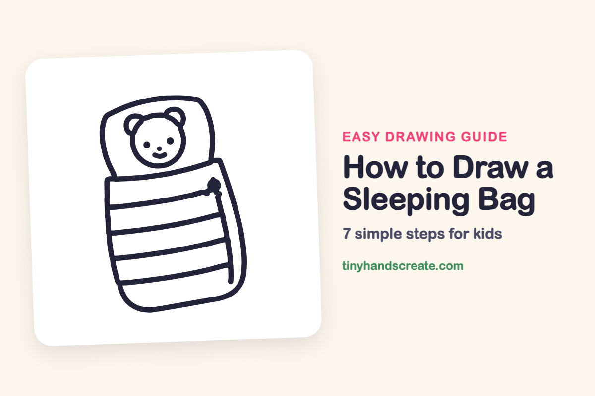 How to Draw a Sleeping Bag: easy drawing guide for kids