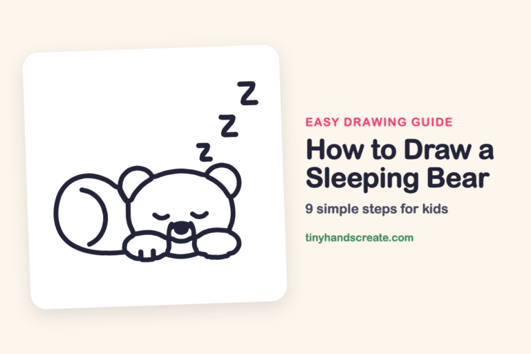 How to Draw a Sleeping Bear: easy drawing guide for kids