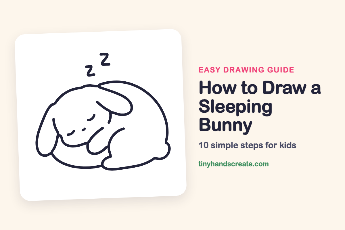 How to Draw a Sleeping Bunny: easy drawing guide for kids