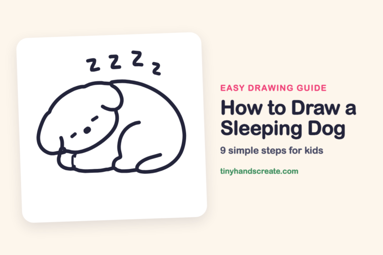 How to Draw a Sleeping Dog: easy drawing guide for kids