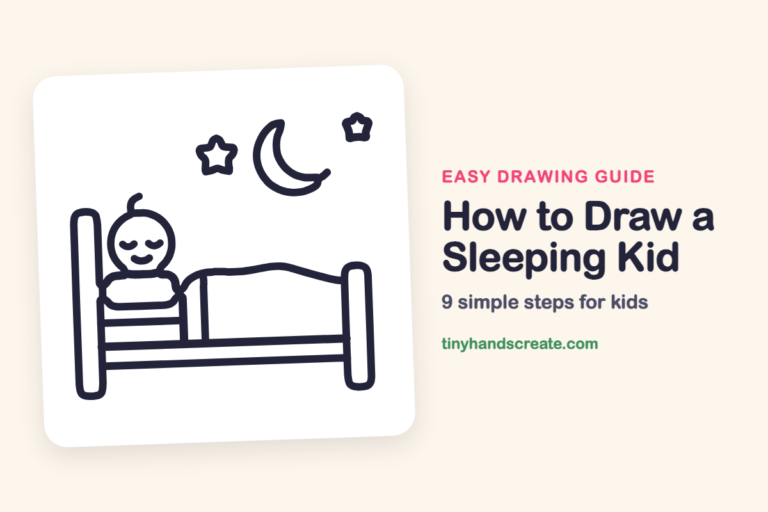 How to Draw a Sleeping Kid: easy drawing guide for kids