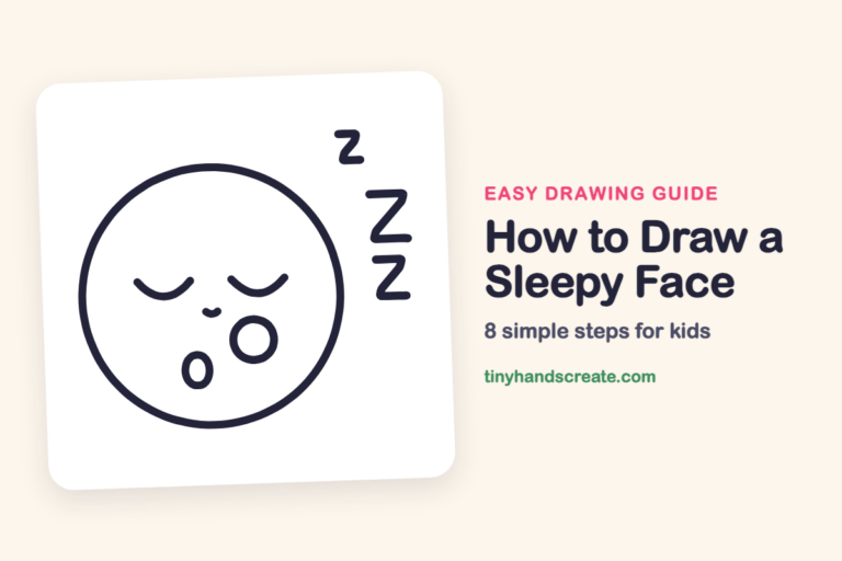How to Draw a Sleepy Face: easy drawing guide for kids
