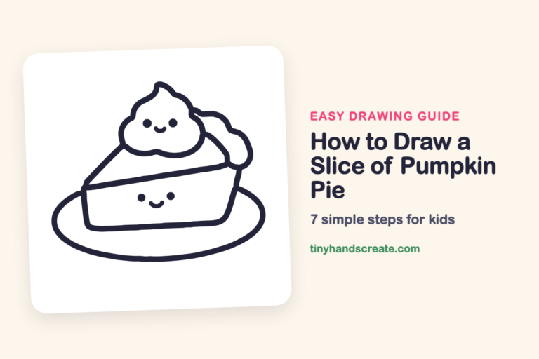 How to Draw a Slice of Pumpkin Pie: easy drawing guide for kids