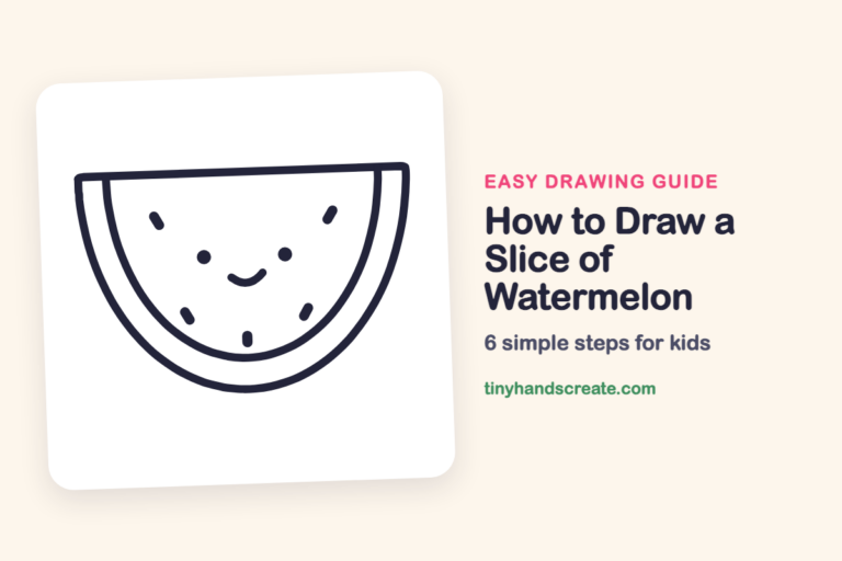 How to Draw a Slice of Watermelon step by step