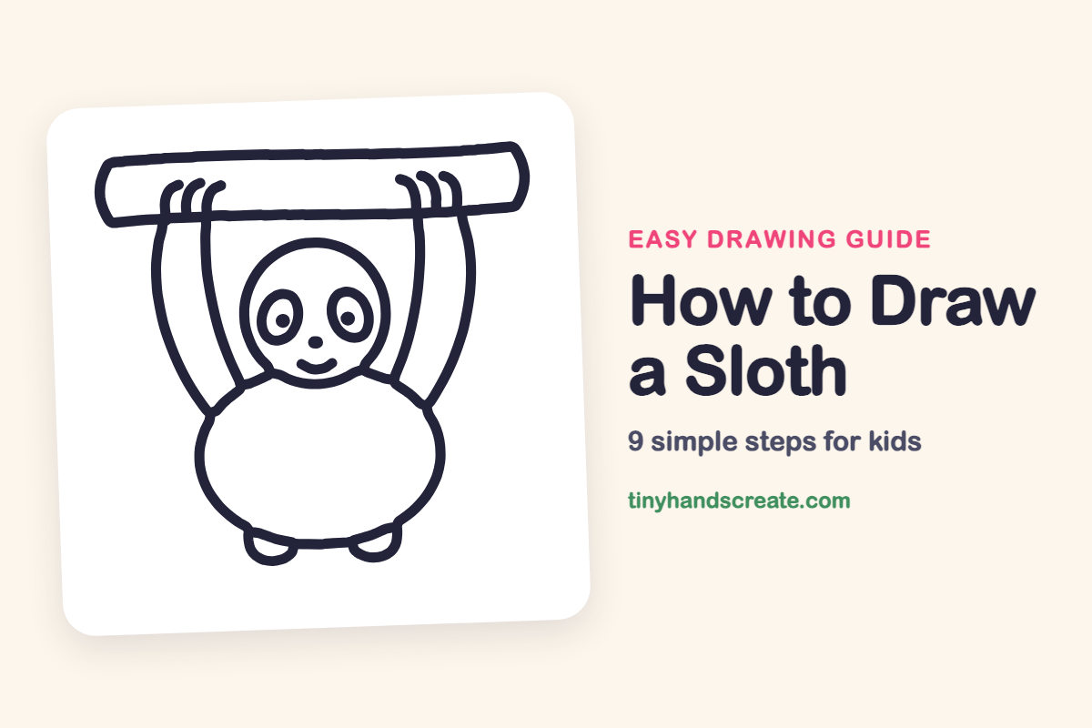 How to Draw a Sloth: easy drawing guide for kids