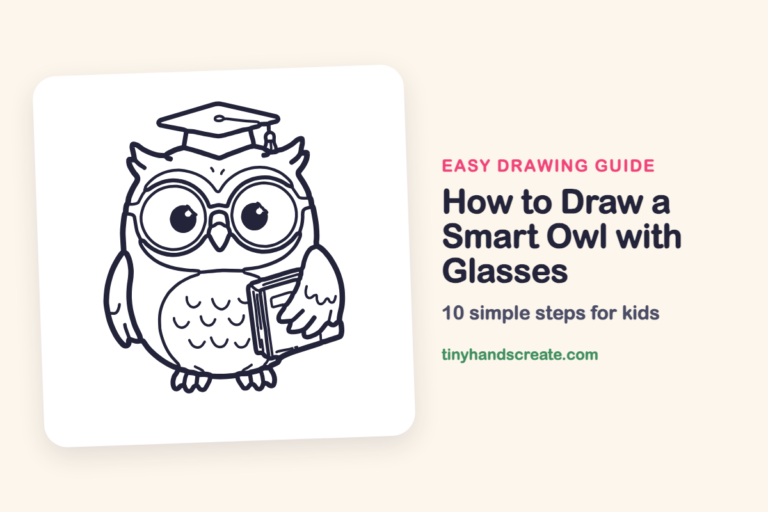 How to Draw a Smart Owl with Glasses: easy drawing guide for kids