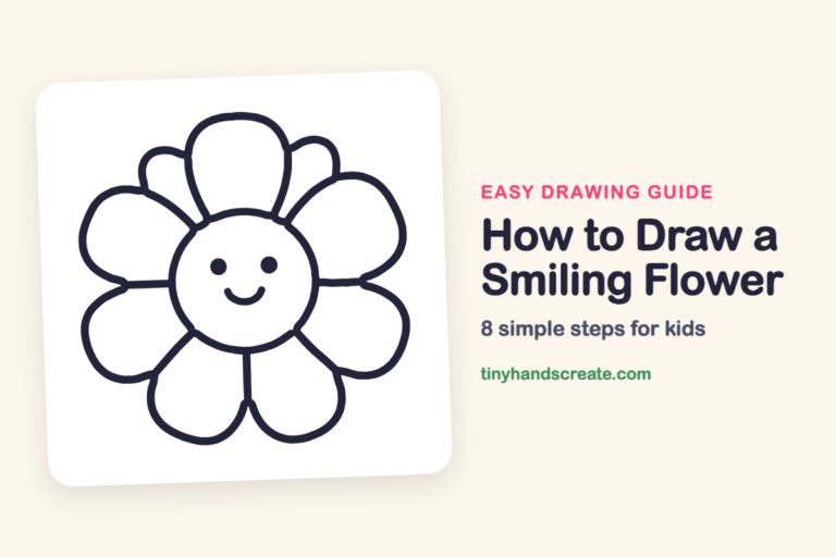 How to Draw a Smiling Flower: easy drawing guide for kids