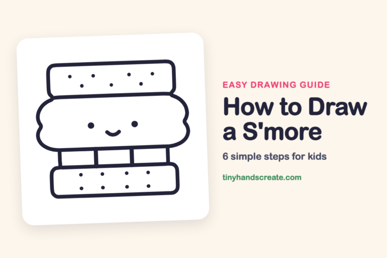 How to Draw a S'more: easy drawing guide for kids