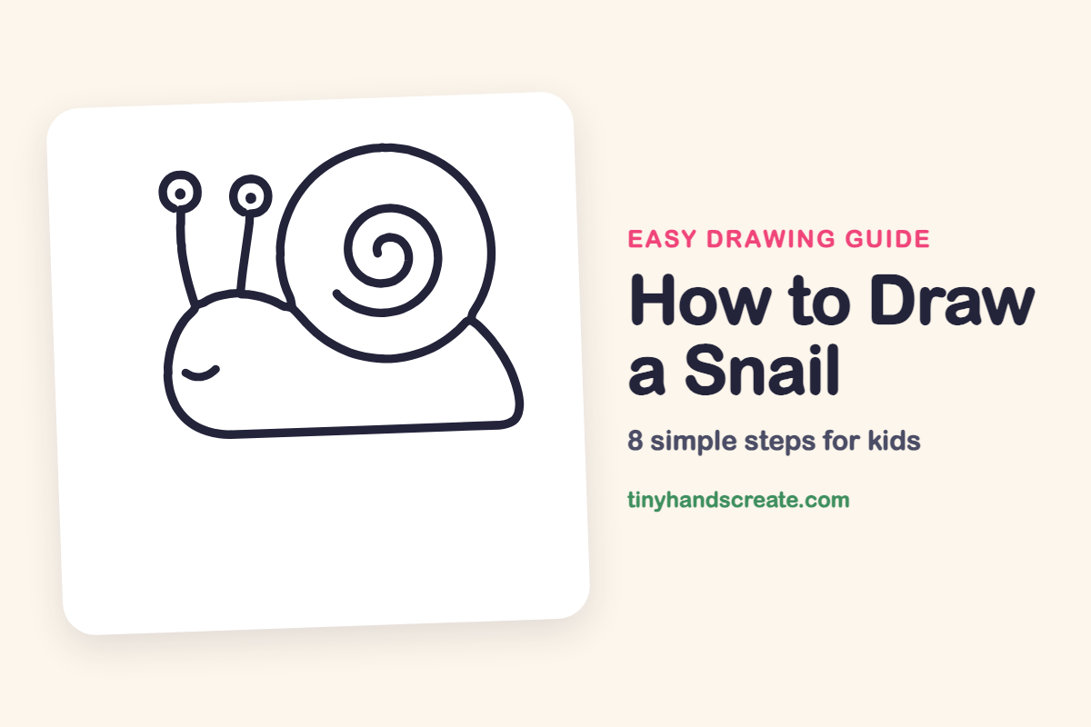 How to Draw a Snail: easy drawing guide for kids