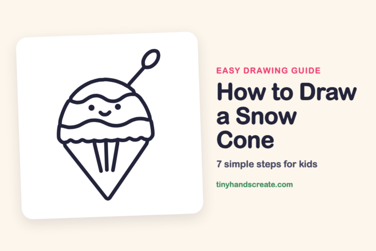 How to Draw a Snow Cone: easy drawing guide for kids