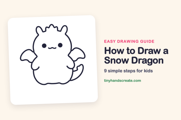 How to Draw a Snow Dragon: easy drawing guide for kids