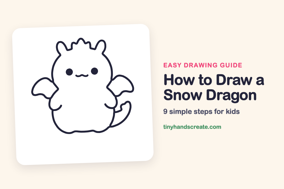 How to Draw a Snow Dragon: easy drawing guide for kids