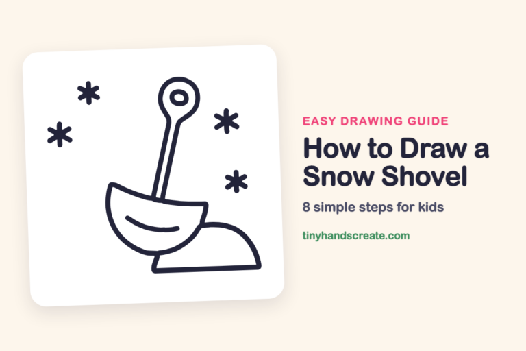 How to Draw a Snow Shovel: easy drawing guide for kids