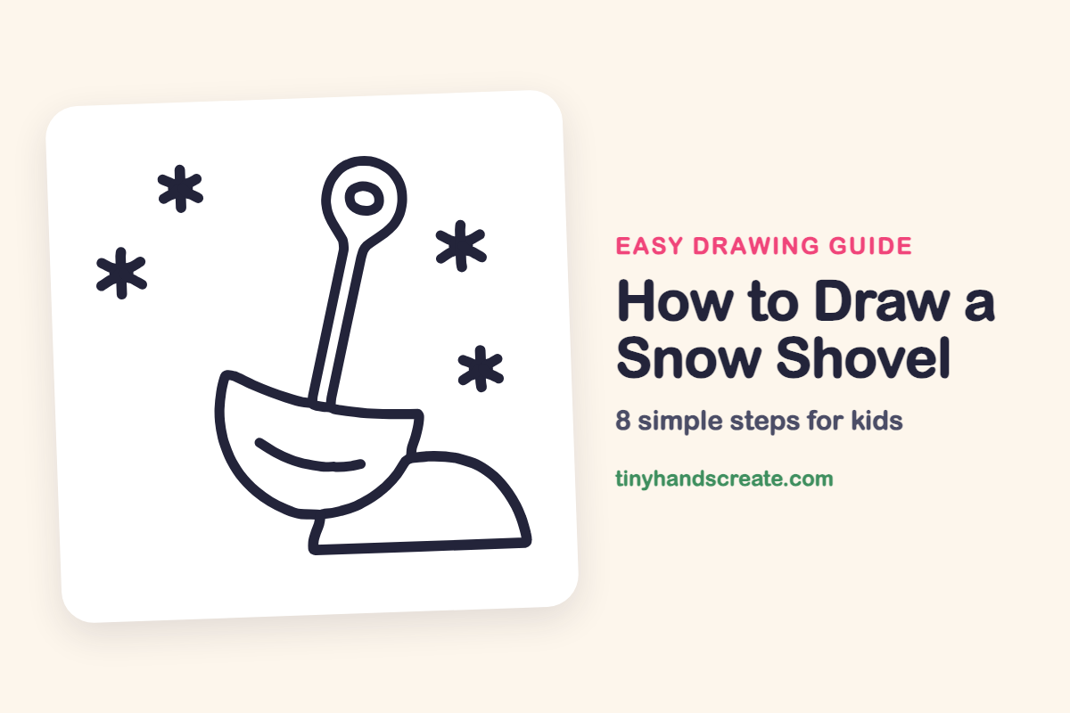 How to Draw a Snow Shovel: easy drawing guide for kids