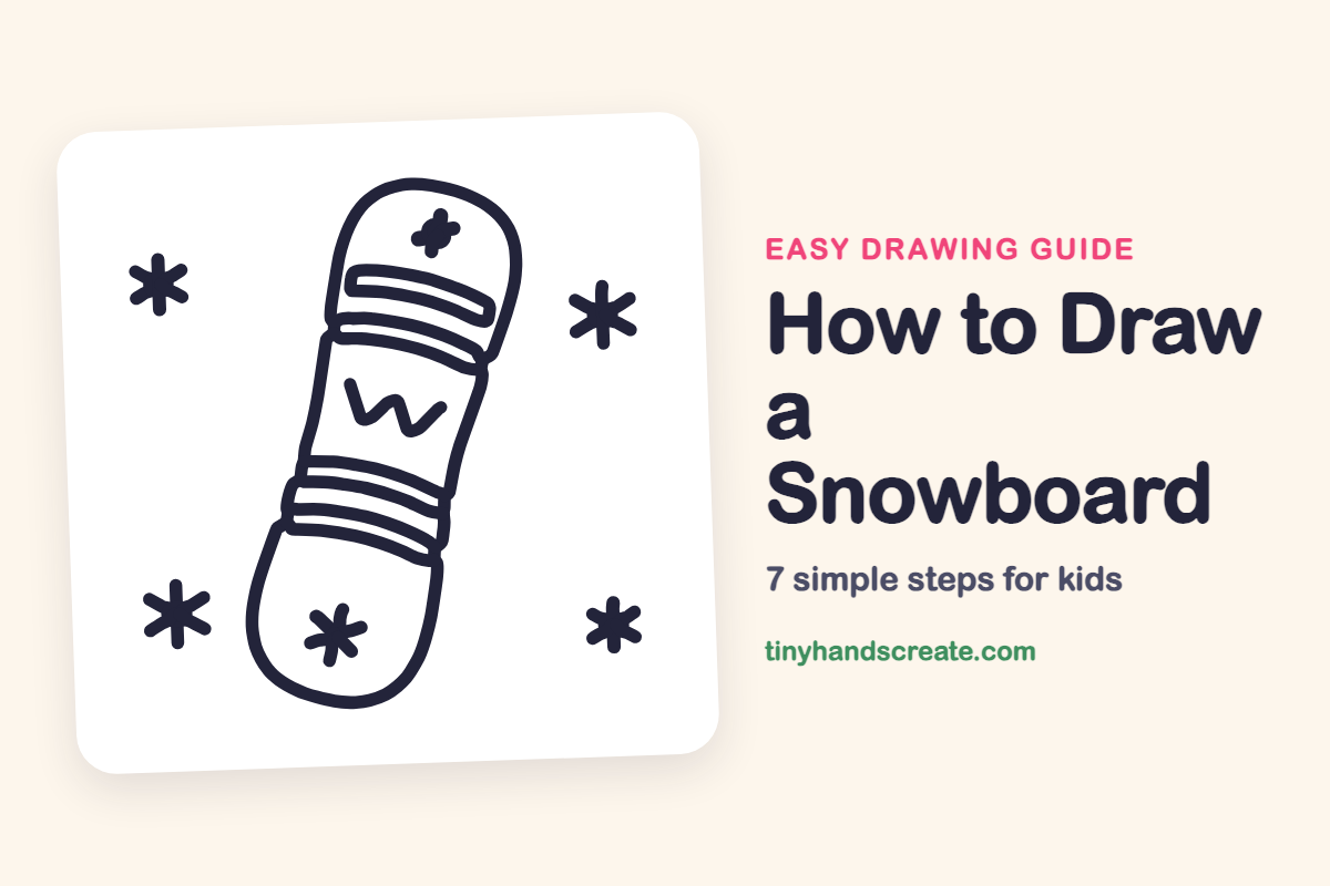How to Draw a Snowboard: easy drawing guide for kids