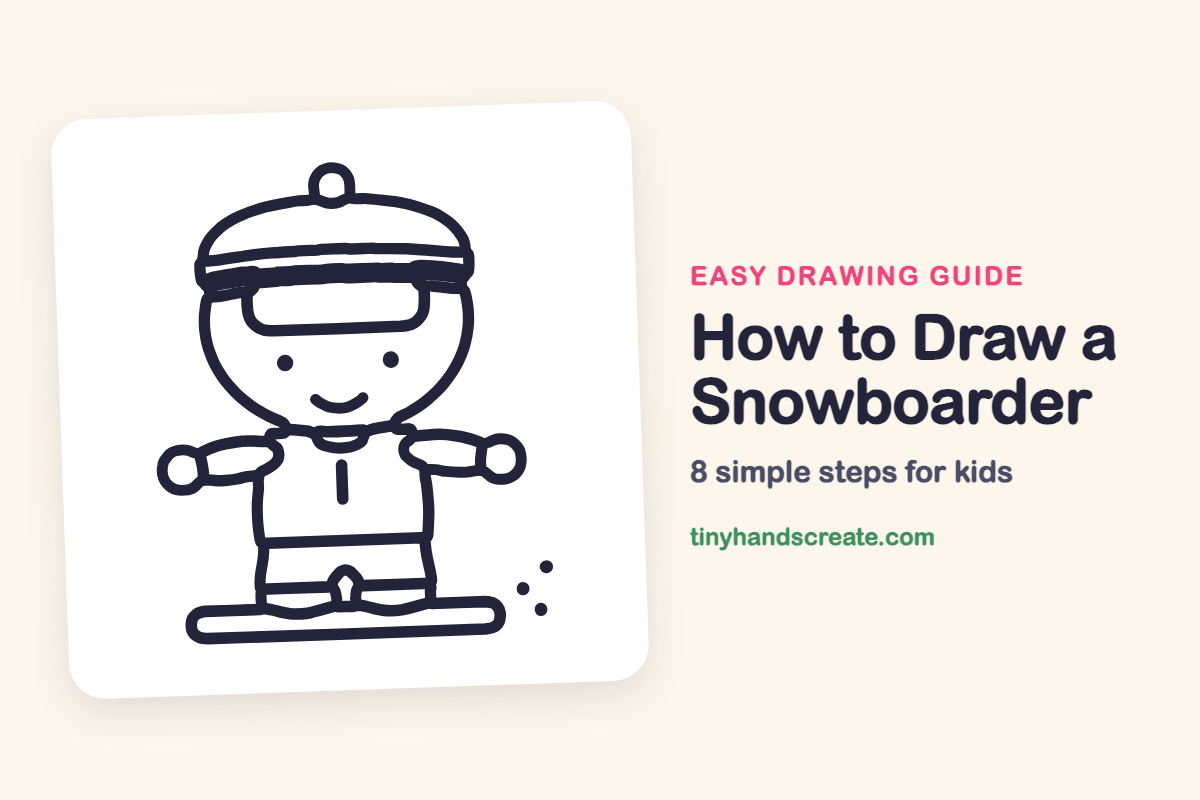 How to Draw a Snowboarder: easy drawing guide for kids