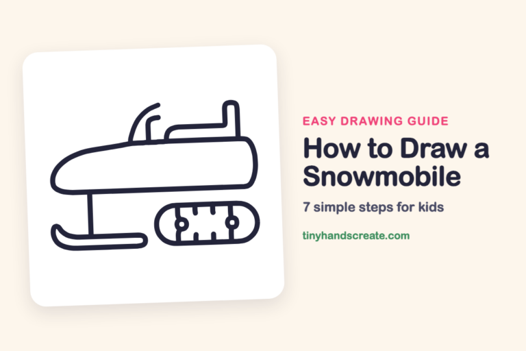 How to Draw a Snowmobile: easy drawing guide for kids