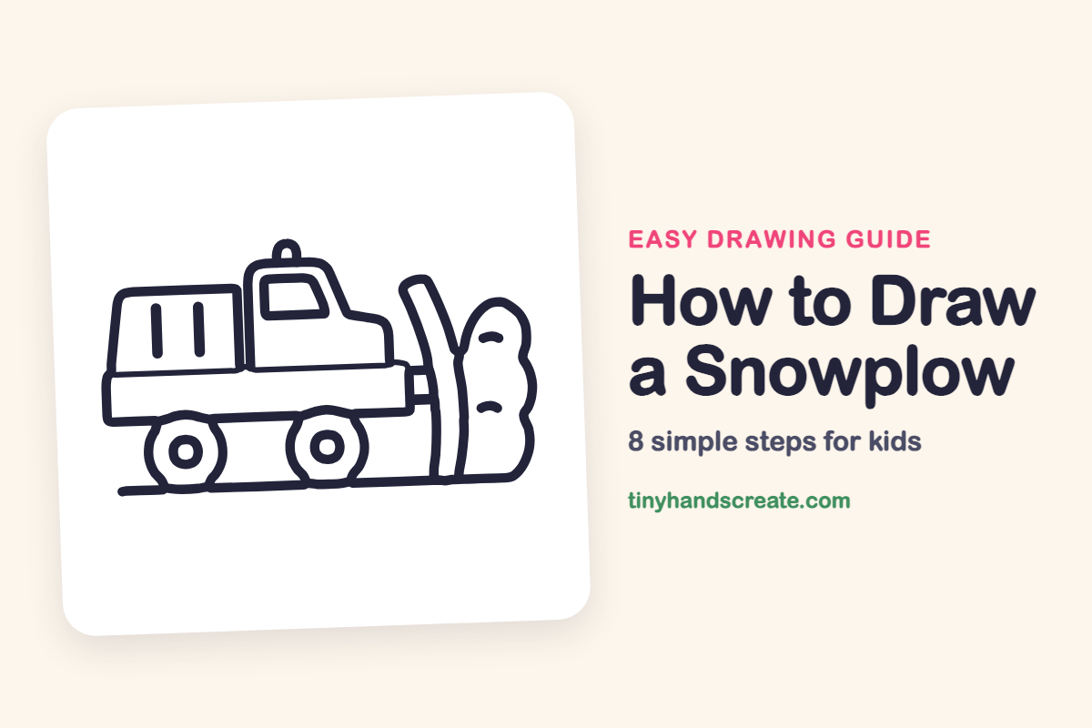 How to Draw a Snowplow: easy drawing guide for kids
