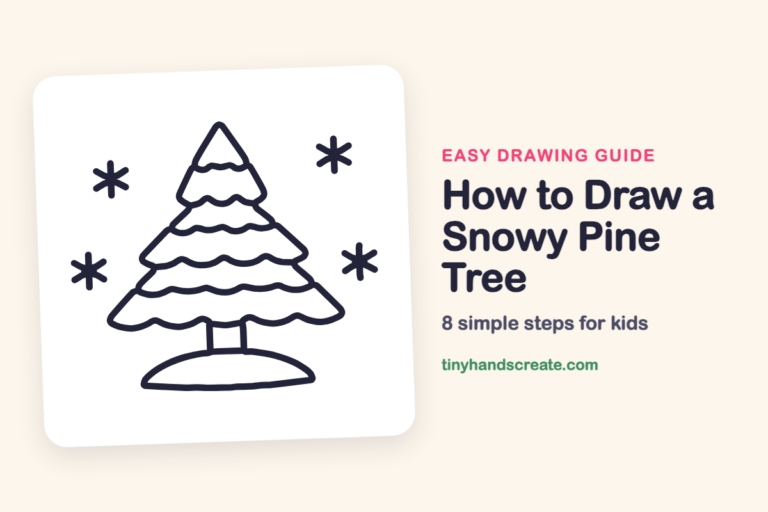 How to Draw a Snowy Pine Tree