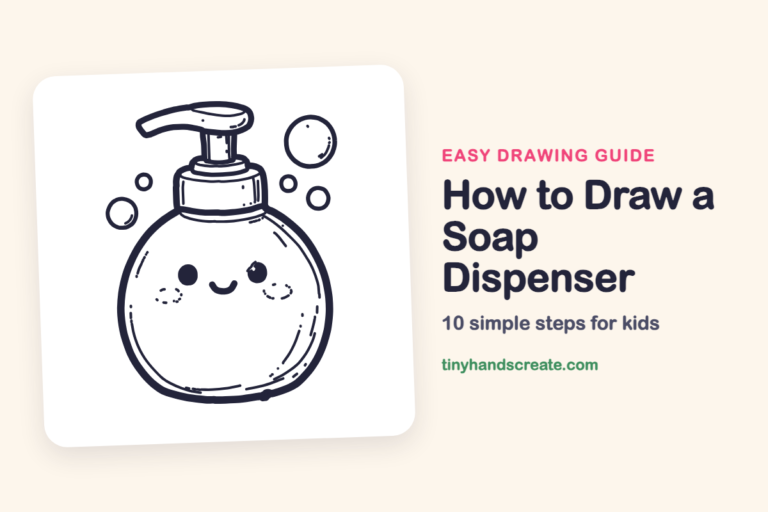How to Draw a Soap Dispenser: easy drawing guide for kids